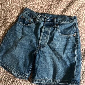 Levi 501 Blue Denim Shorts